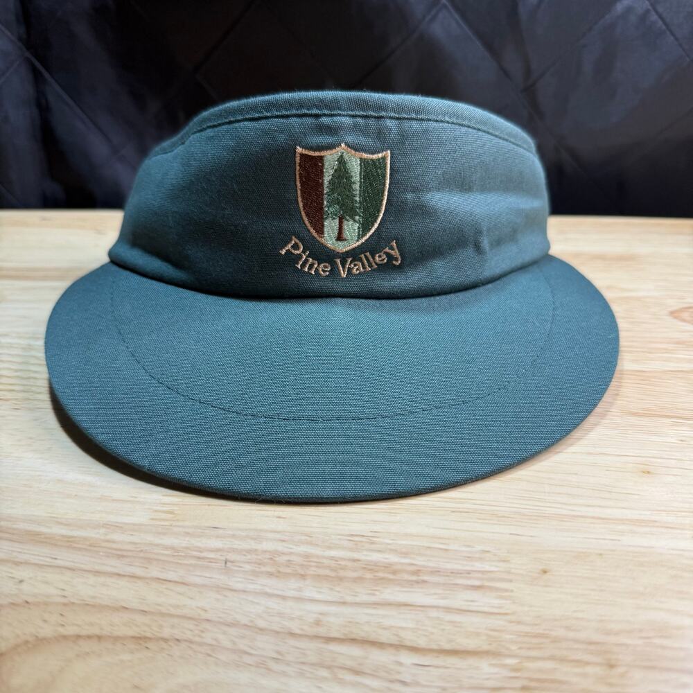 Pine Valley Green Texace Tour Visor Rare Golf Club Vintage Hat Cap-Made In USA